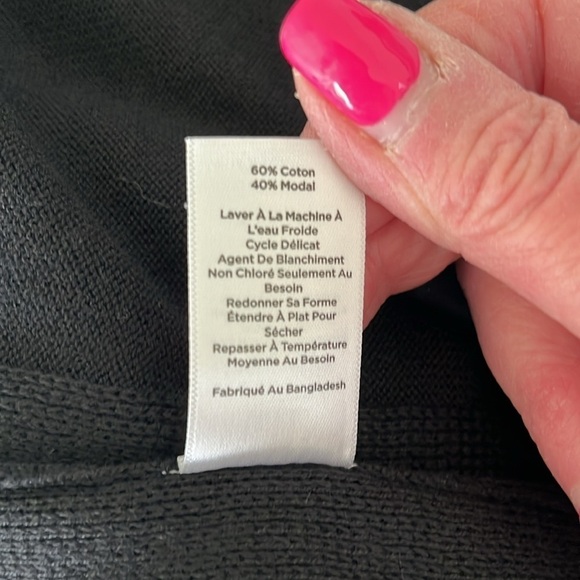 NWOT Talbots Women’s Black And Cream Poncho Size M/L - Picture 6 of 6